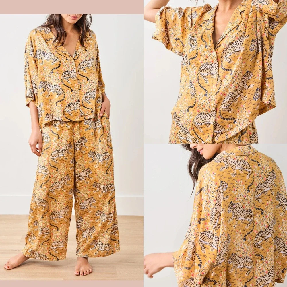 NWT $198 Printfresh [‎ Medium Tall ] Eco Satin Wildest Dreams Set Bagheera T2168